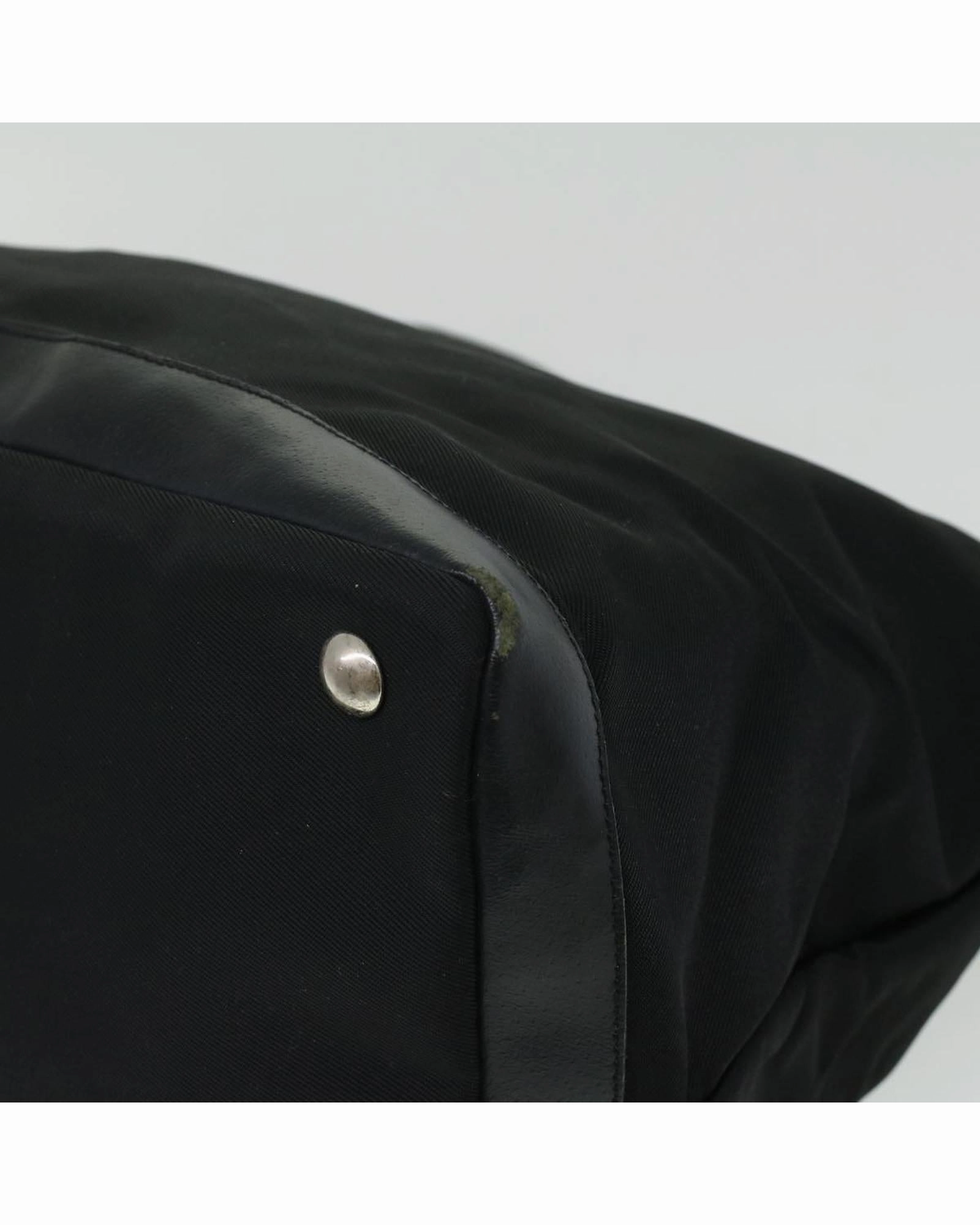 Nylon Shoulder Bag Black Hobo