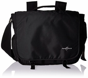 Obersee Madrid Convertible Diaper Backpack Messenger Bag, Black