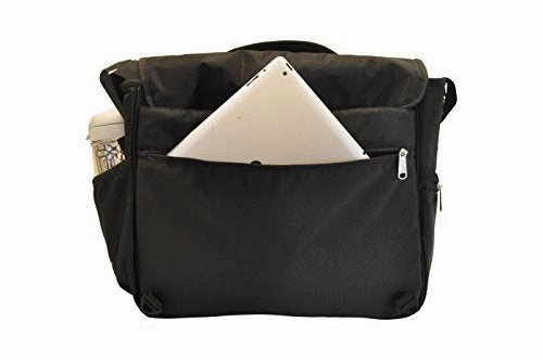 Obersee Madrid Convertible Diaper Backpack Messenger Bag, Black