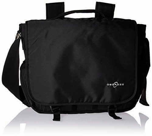 Obersee Madrid Convertible Diaper Backpack Messenger Bag, Black