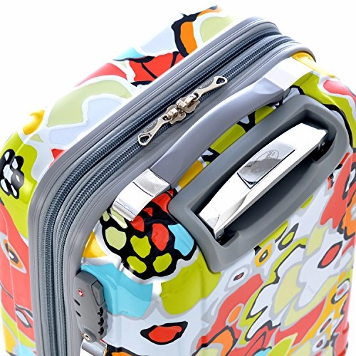 Olympia Blossom 29 Inch Exp. Rolling Hardcase, Aqua, One Size
