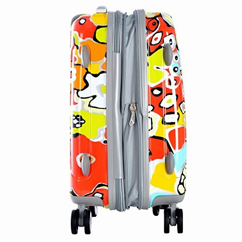 Olympia Blossom 29 Inch Exp. Rolling Hardcase, Aqua, One Size