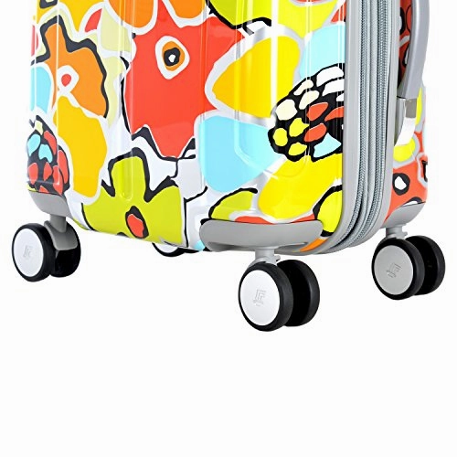 Olympia Blossom 29 Inch Exp. Rolling Hardcase, Aqua, One Size