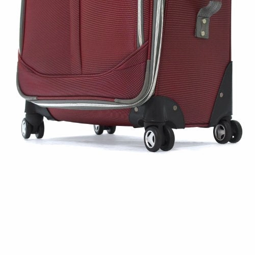 Olympia Luggage  Tuscany 25 Inch Expandable Vertical Rolling Luggage Case,Red,One Size