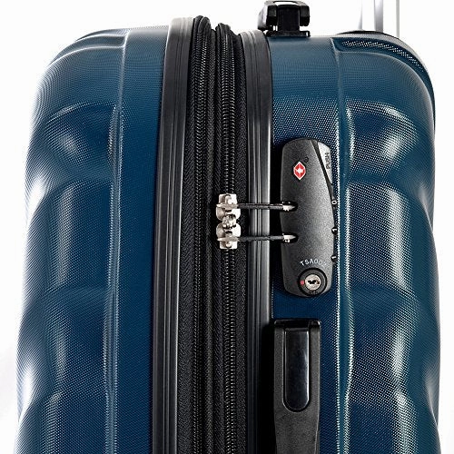 Olympia Usa Vortex 29" Expandable Hardside Checked Spinner Luggage (Icy Blue)
