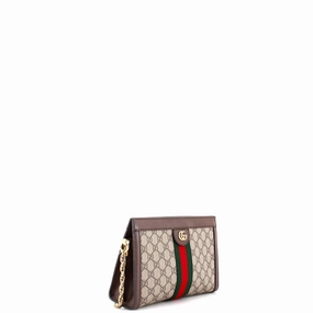 Ophidia Chain Shoulder Bag GG Coated Canvas Small