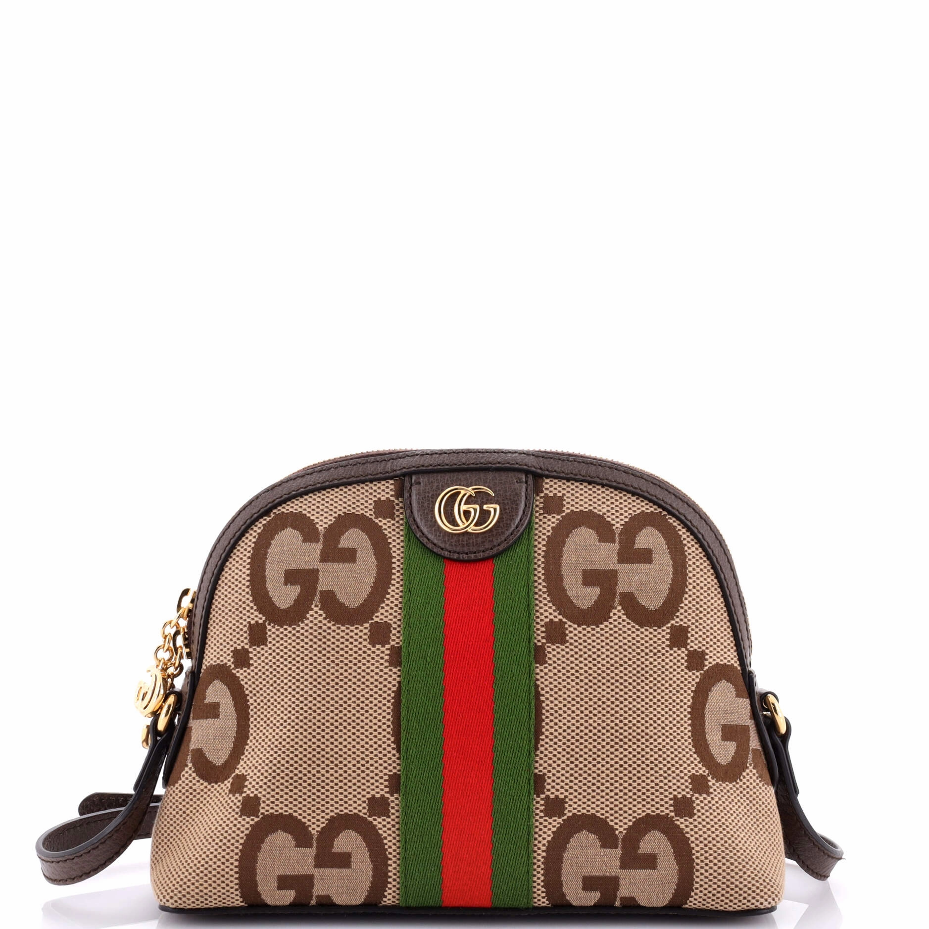 Ophidia Dome Shoulder Bag Jumbo GG Canvas Small