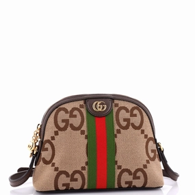 Ophidia Dome Shoulder Bag Jumbo GG Canvas Small