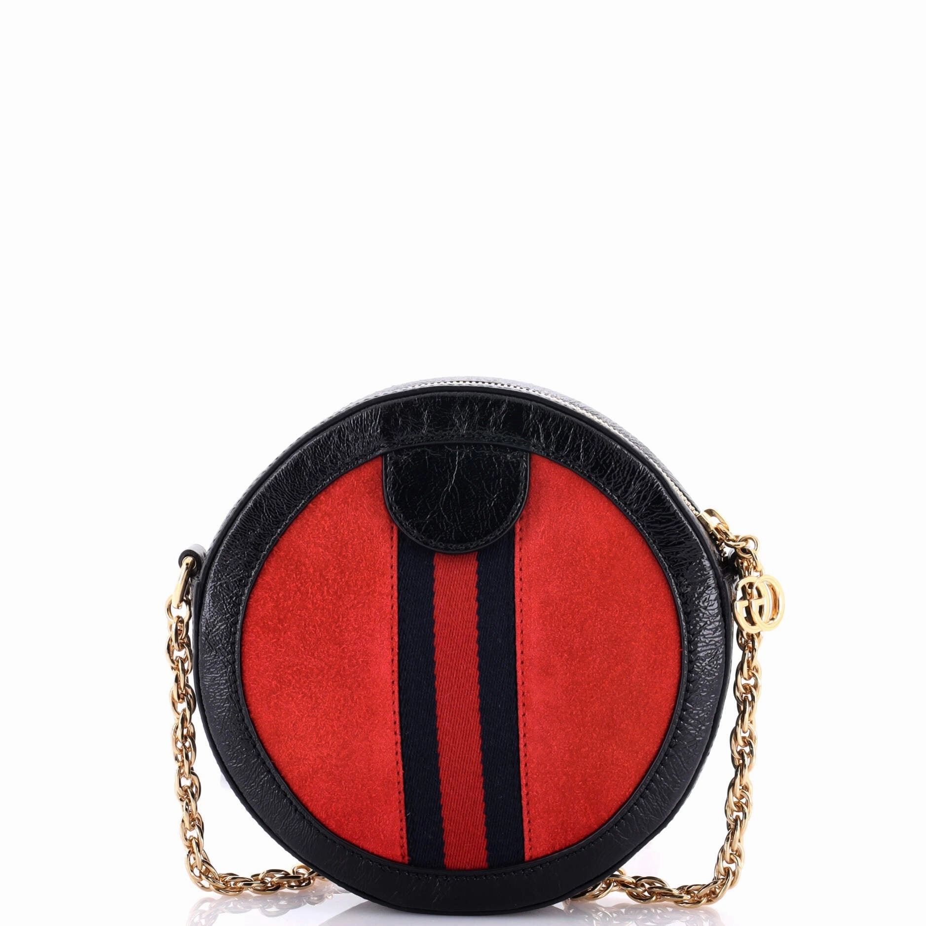 Ophidia Round Shoulder Bag Suede Mini