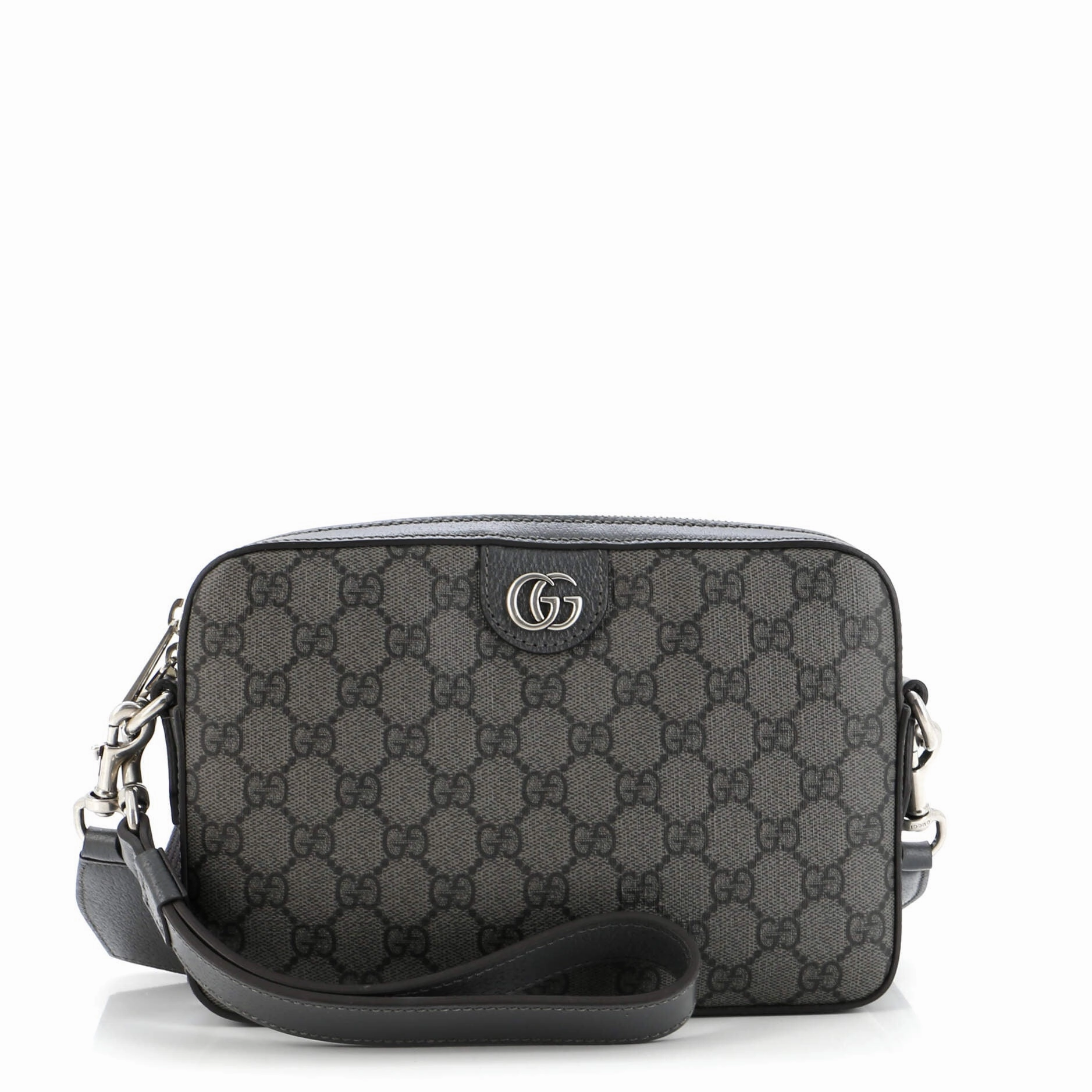 Ophidia Zip Wristlet Shoulder Bag GG Coated Canvas Small