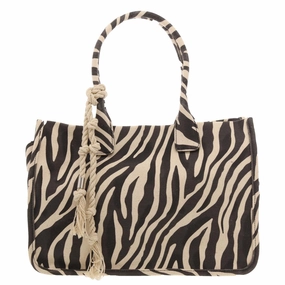 Orla Womens Animal Print Canvas Tote Handbag