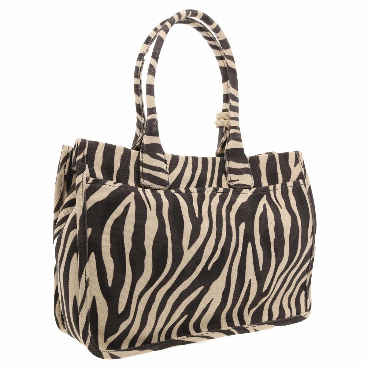 Orla Womens Animal Print Canvas Tote Handbag