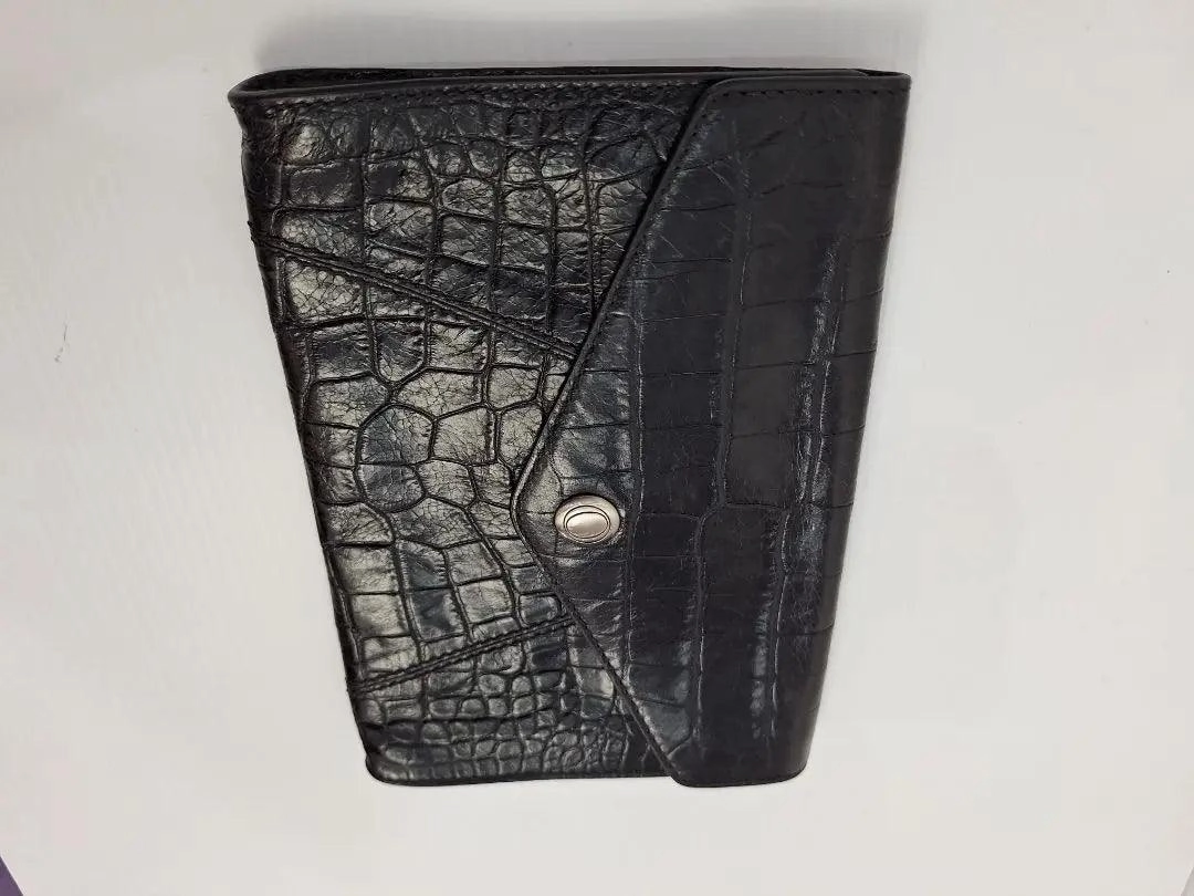 Oroton Alligator Textured Pouch Clutch Size