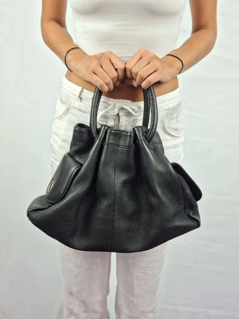 Oroton Soft Leather Medium Drawstring Style Bag