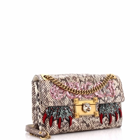 Osiride Shoulder Bag Embellished Snakeskin Medium
