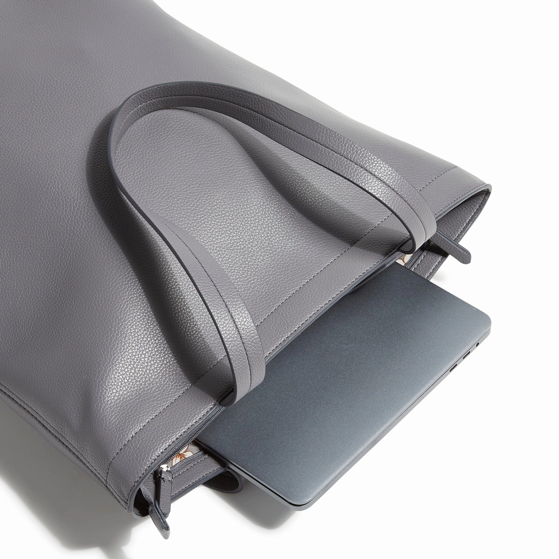 Outlet Faux Leather Large North South Tote
