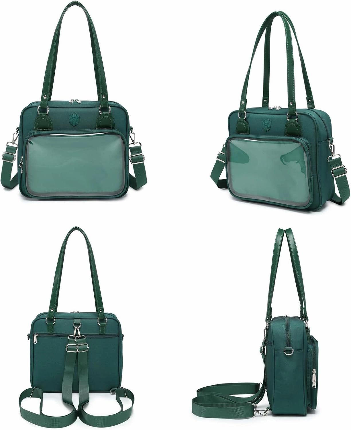 Oxford Ita Bag Crossbody Shoulder Bag Satchel Messenger Backpack Multi-Purpose Pins Display