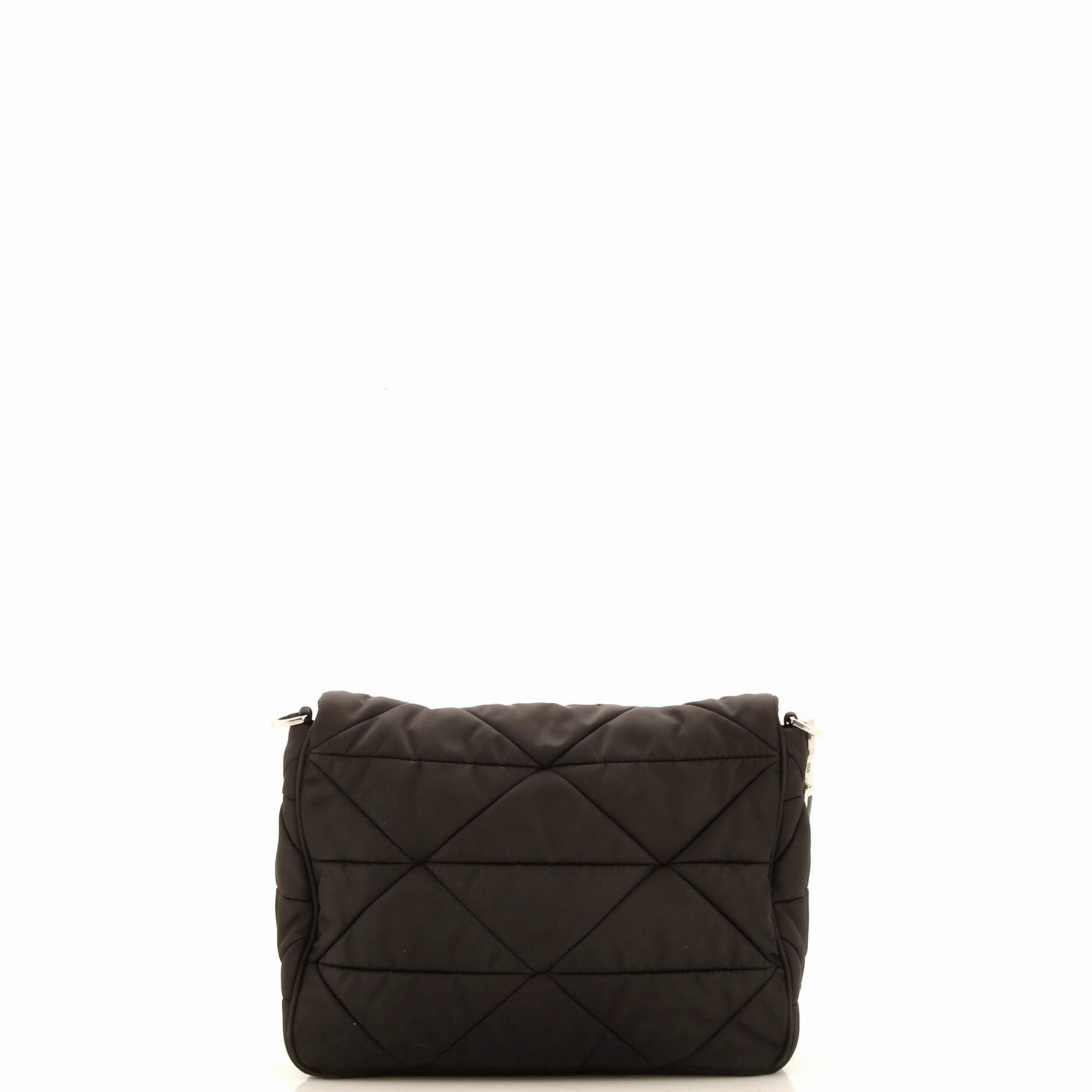 Padded Flap Shoulder Bag Quilted Tessuto