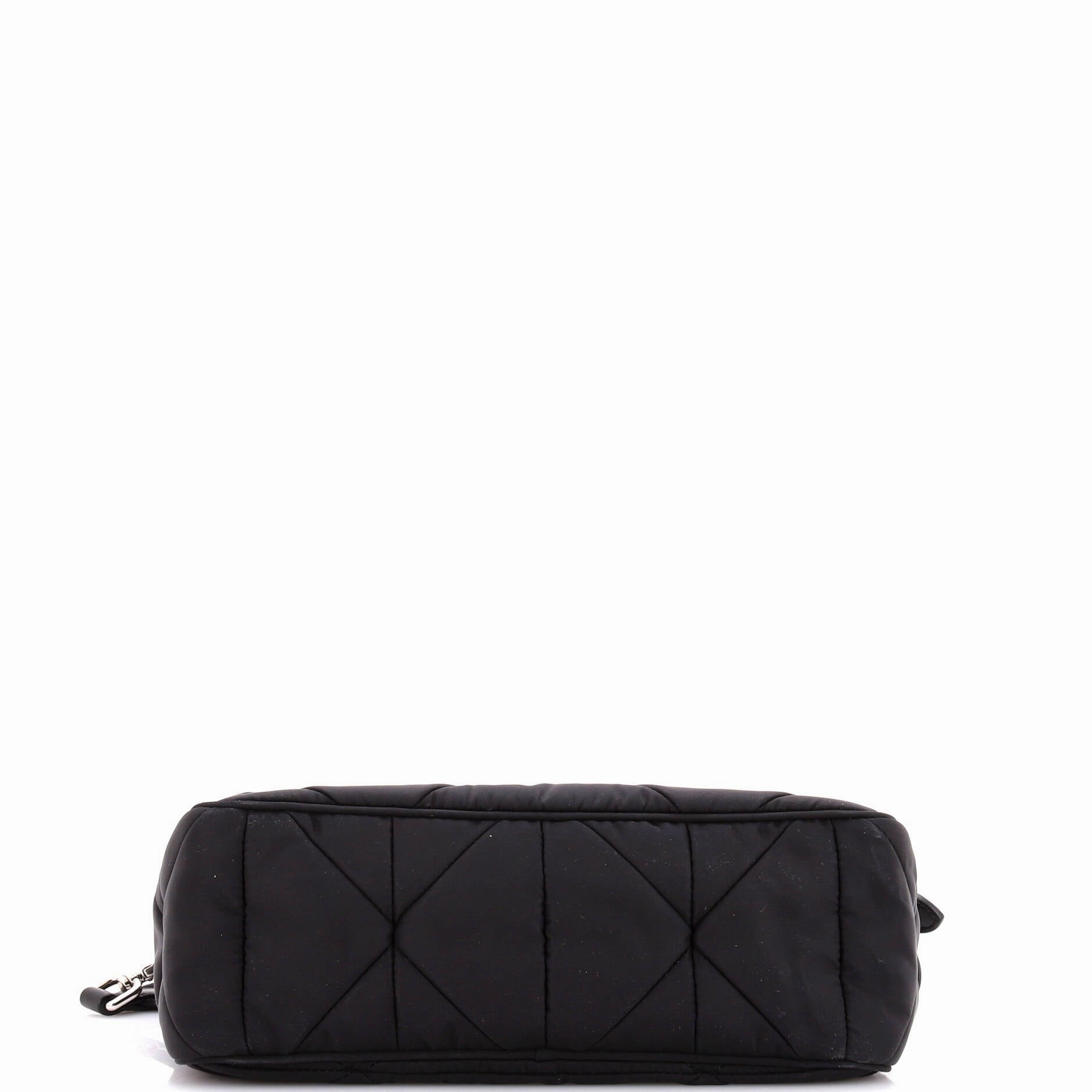 Padded Flap Shoulder Bag Quilted Tessuto