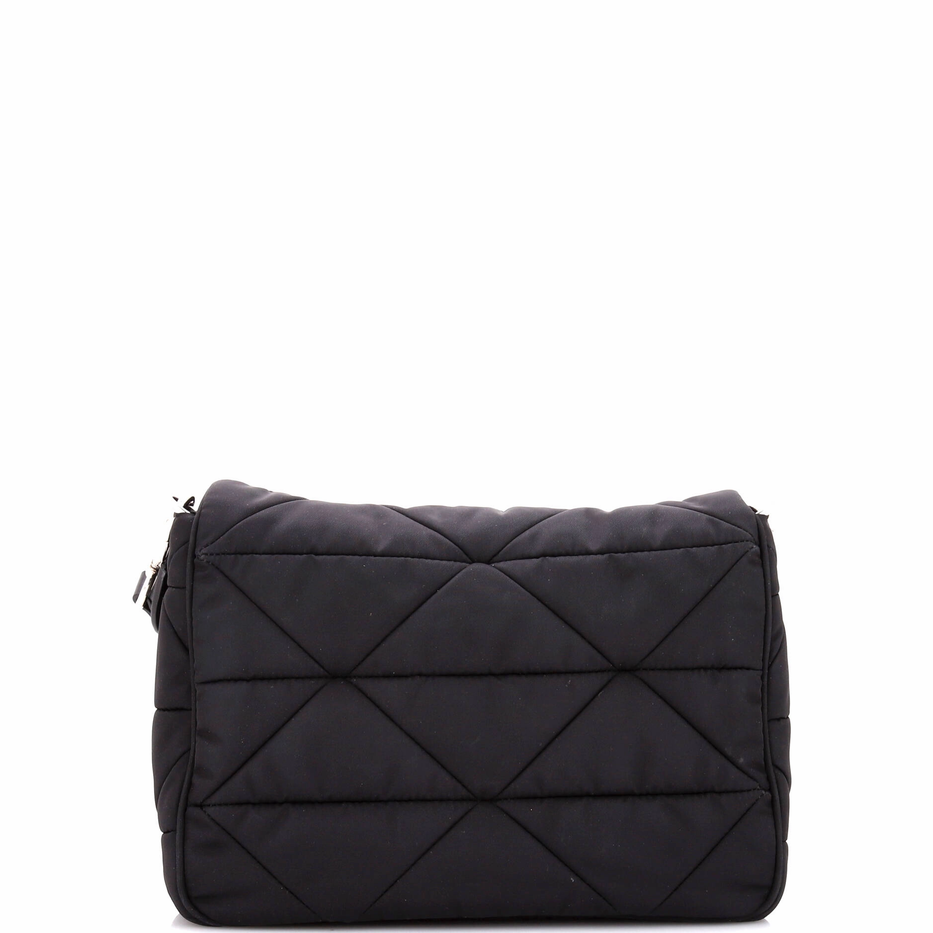Padded Flap Shoulder Bag Quilted Tessuto