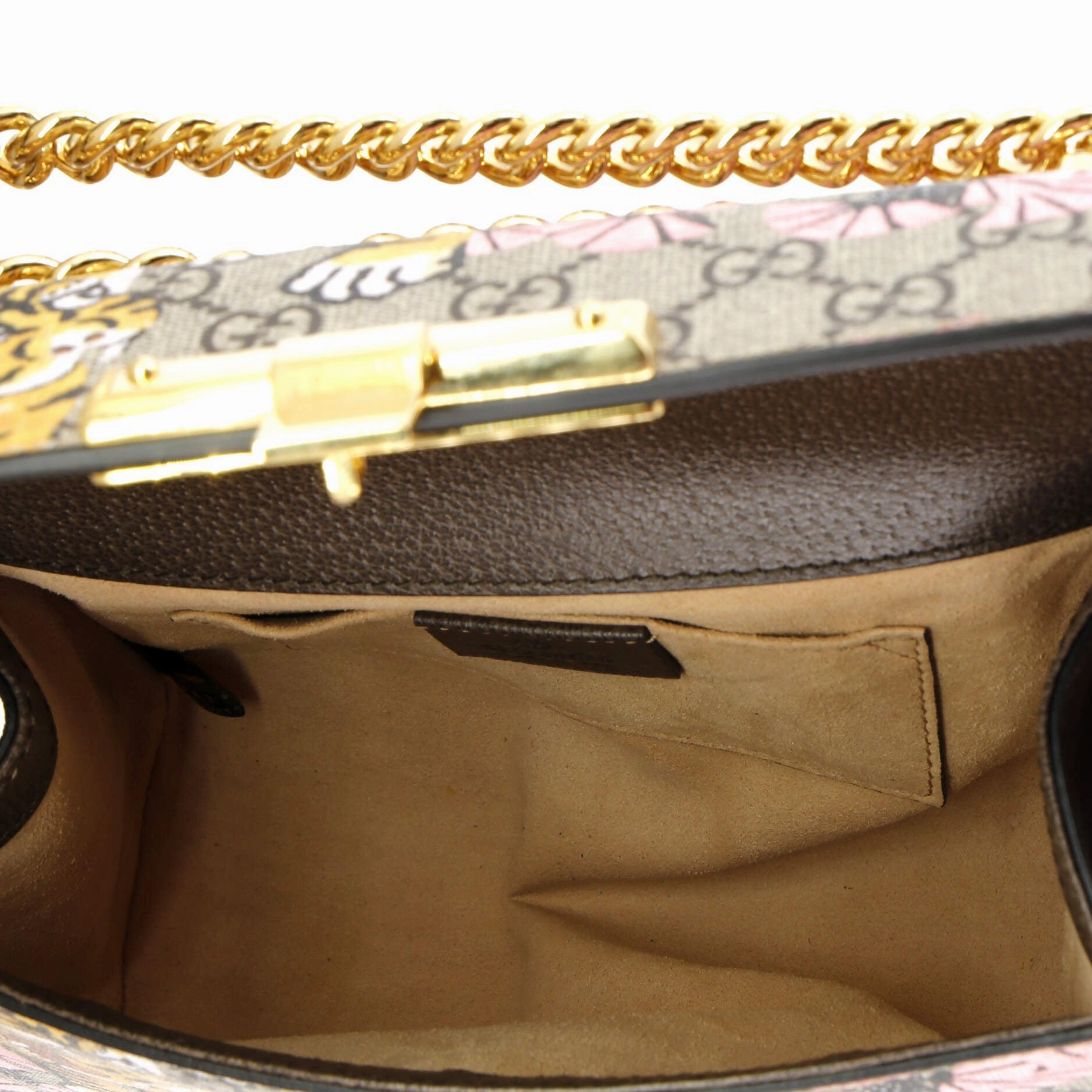 Padlock Shoulder Bag Bengal Print GG Coated Canvas Small