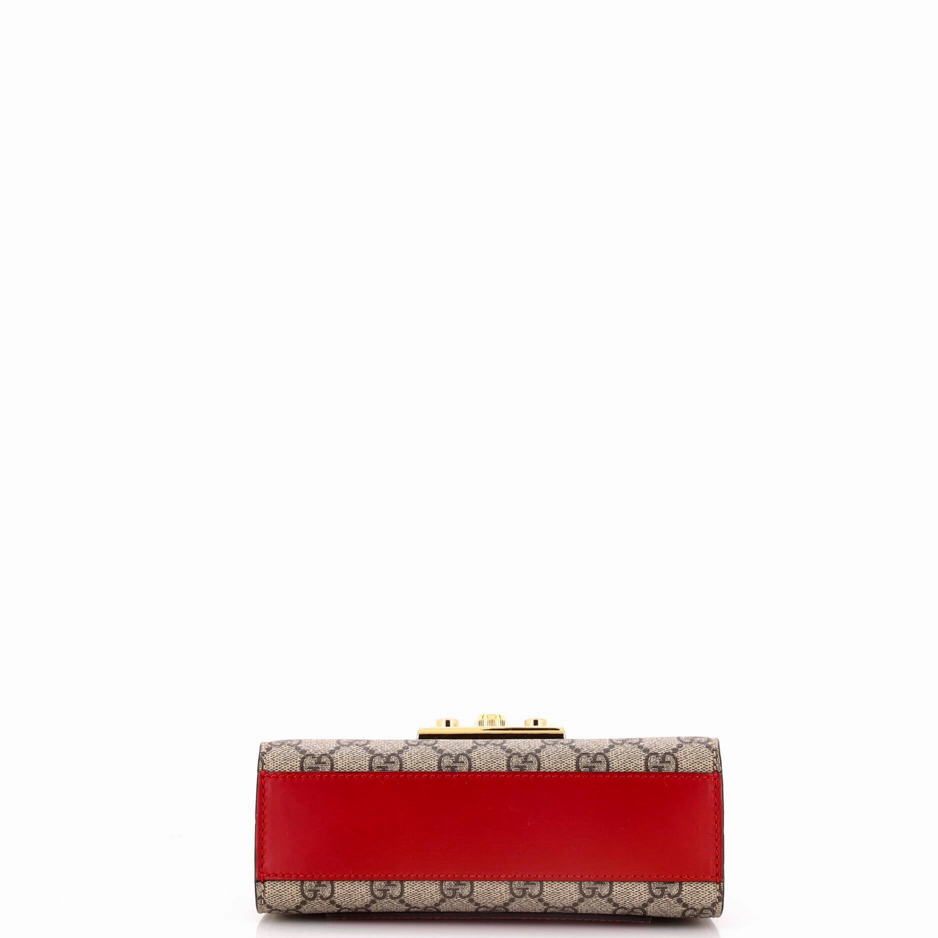 Padlock Shoulder Bag GG Coated Canvas and Leather Small