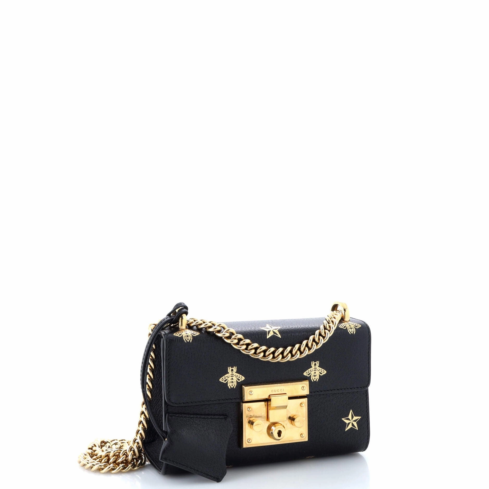 Padlock Shoulder Bag Printed Leather Small
