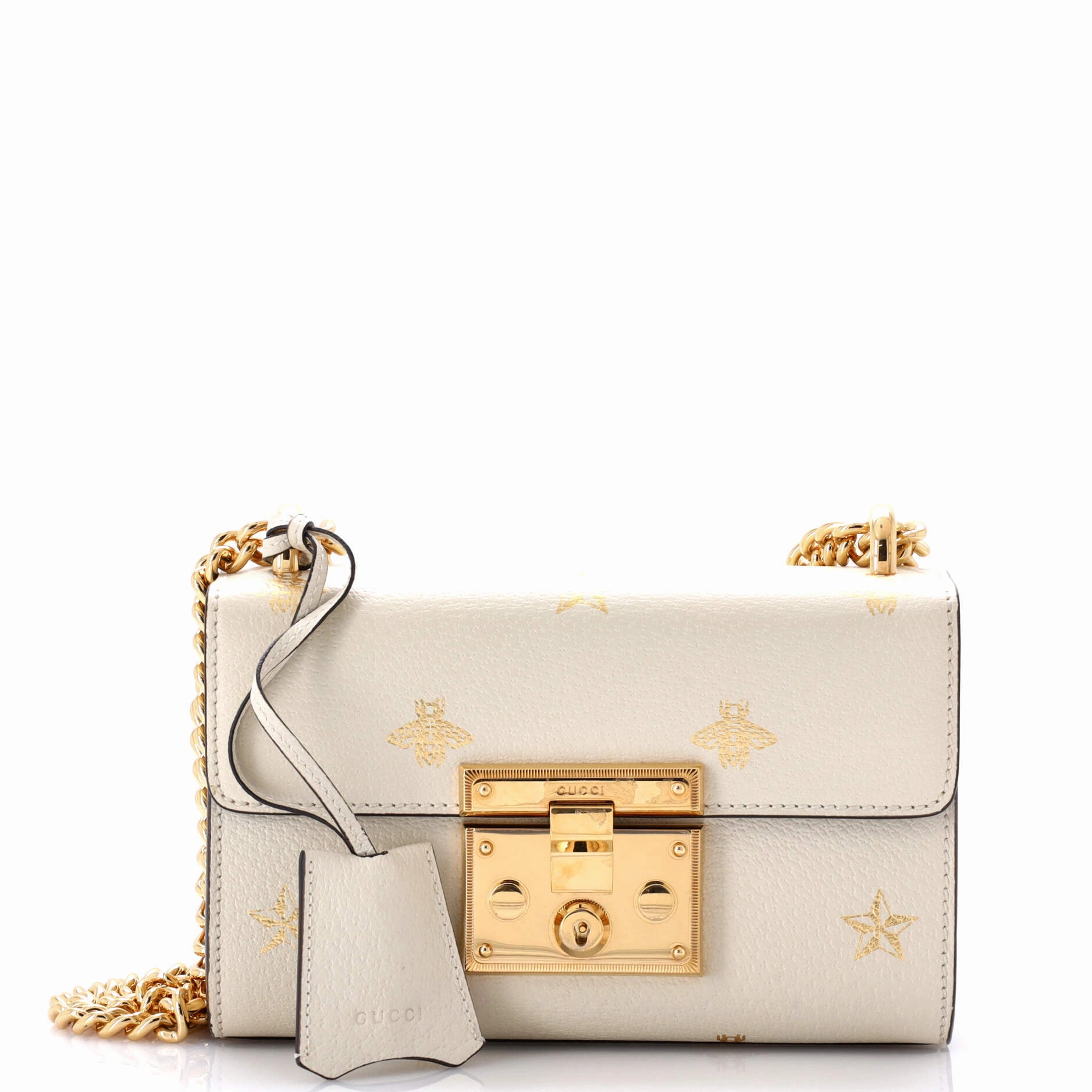 Padlock Shoulder Bag Printed Leather Small