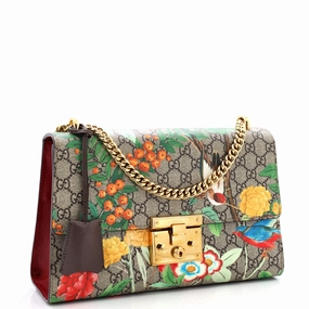 Padlock Shoulder Bag Tian Print GG Coated Canvas Medium