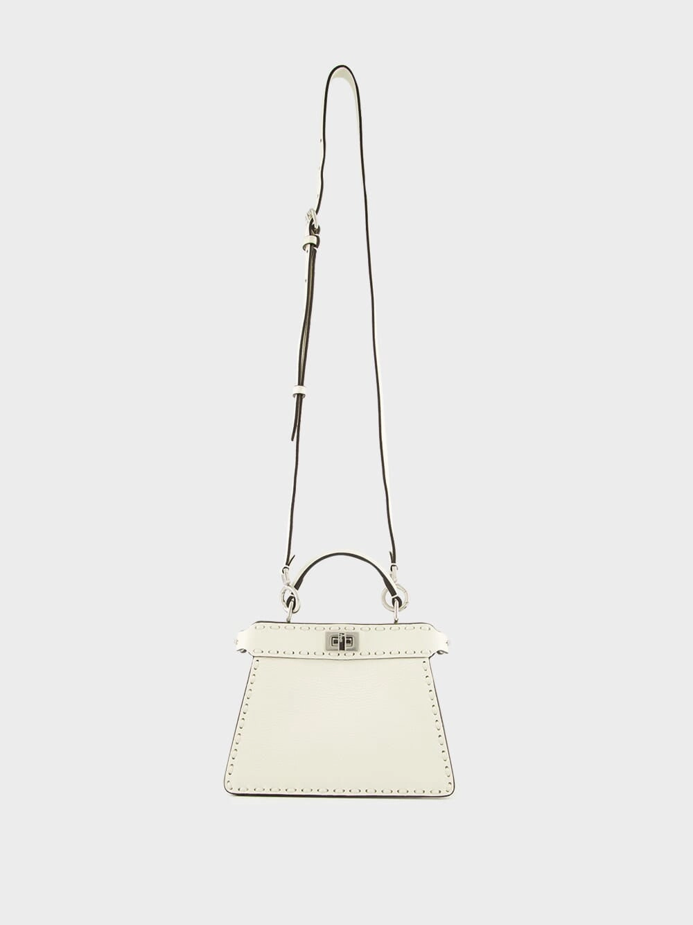 Peekaboo ISeeU Petite White Selleria Bag