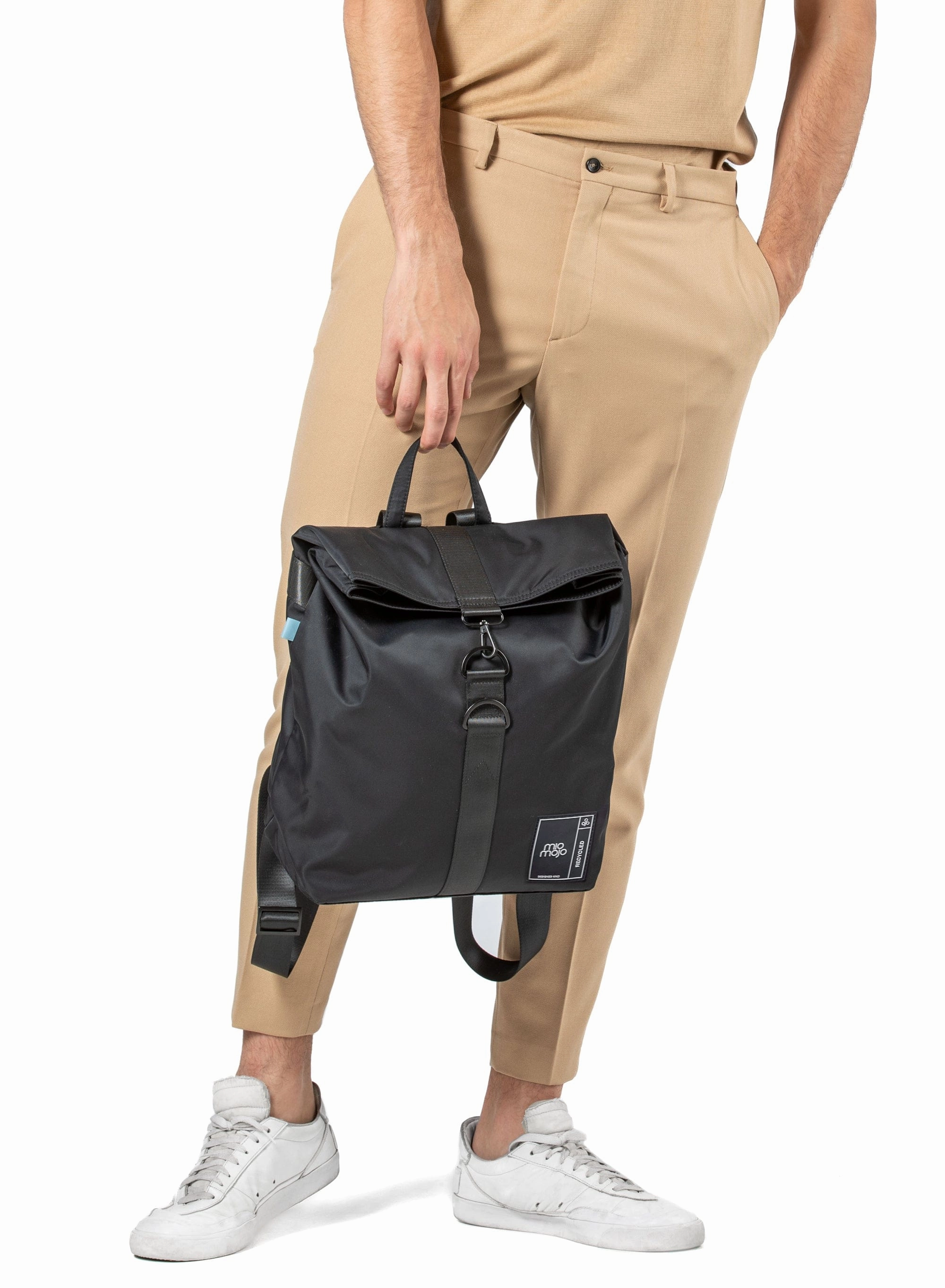 Penelope Recycled Nylon Vegan Backpack | Black