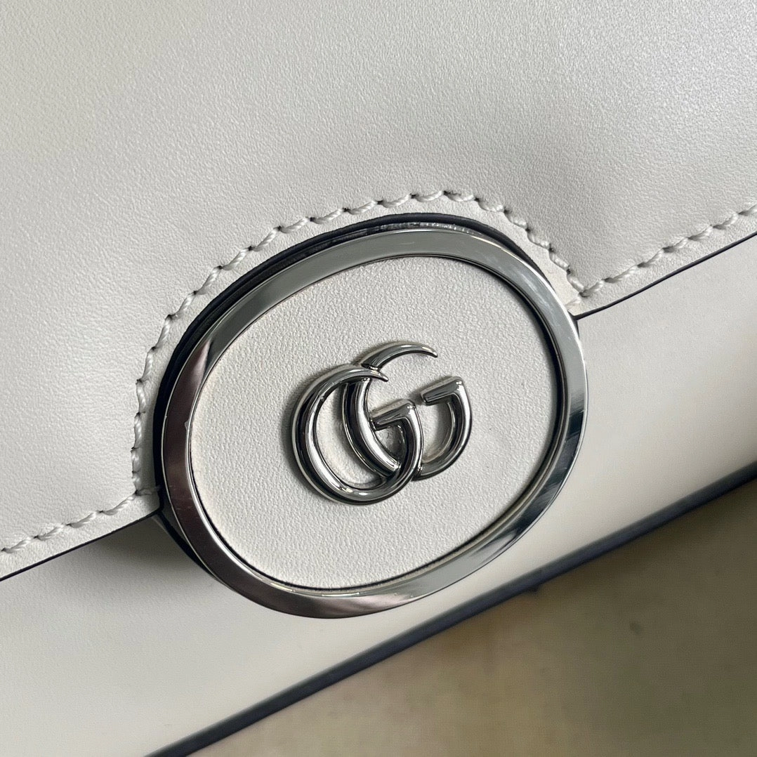 Petite GG Mini Shoulder Bag White Leather Shoulder Bag for Women