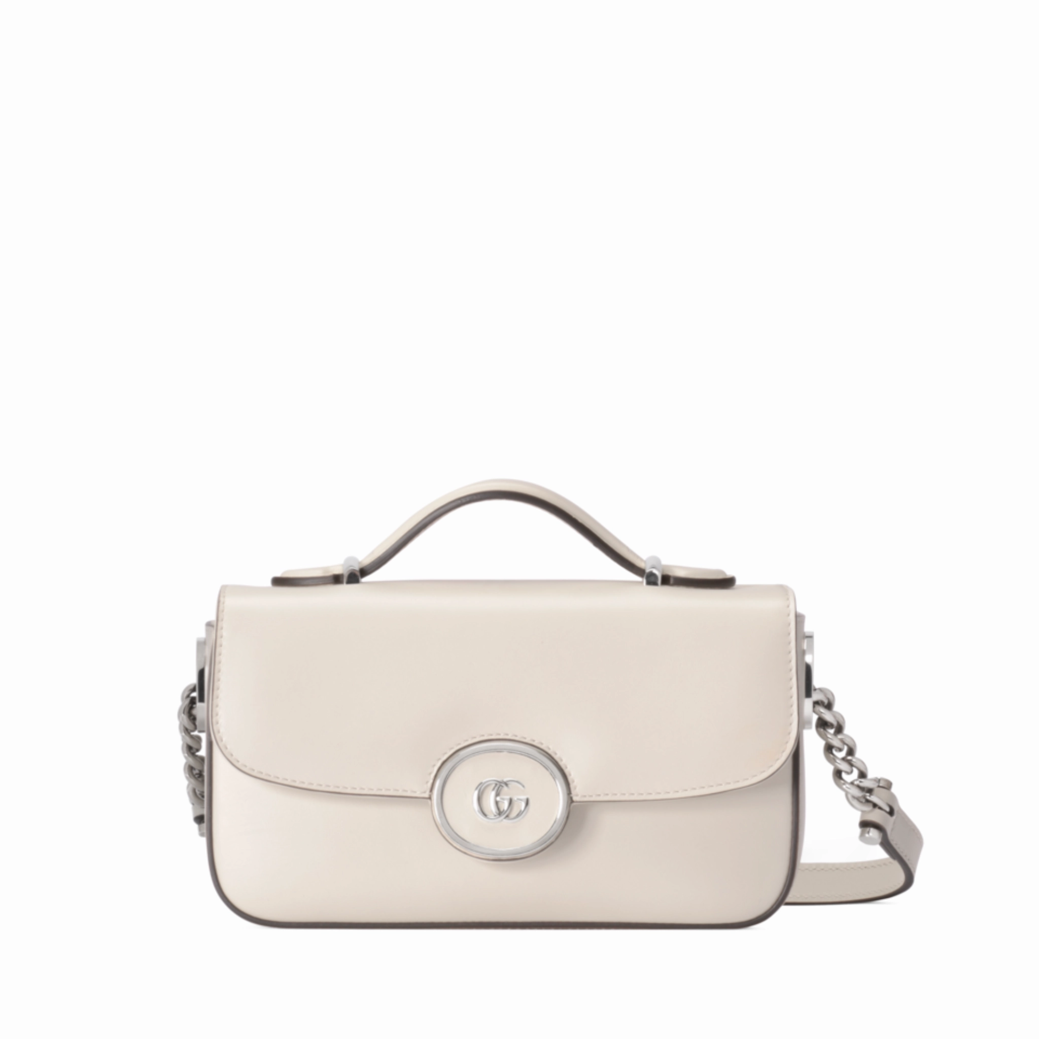 Petite GG Mini Shoulder Bag White Leather Shoulder Bag for Women