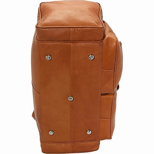 Piel Leather 24In Duffel With Pockets, Saddle, One Size