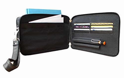 Piel Leather Organizer Bag, Chocolate, One Size