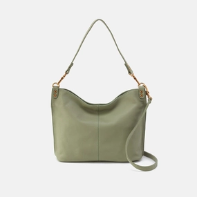Pier Shoulder Bag Pebbled Leather Watercress