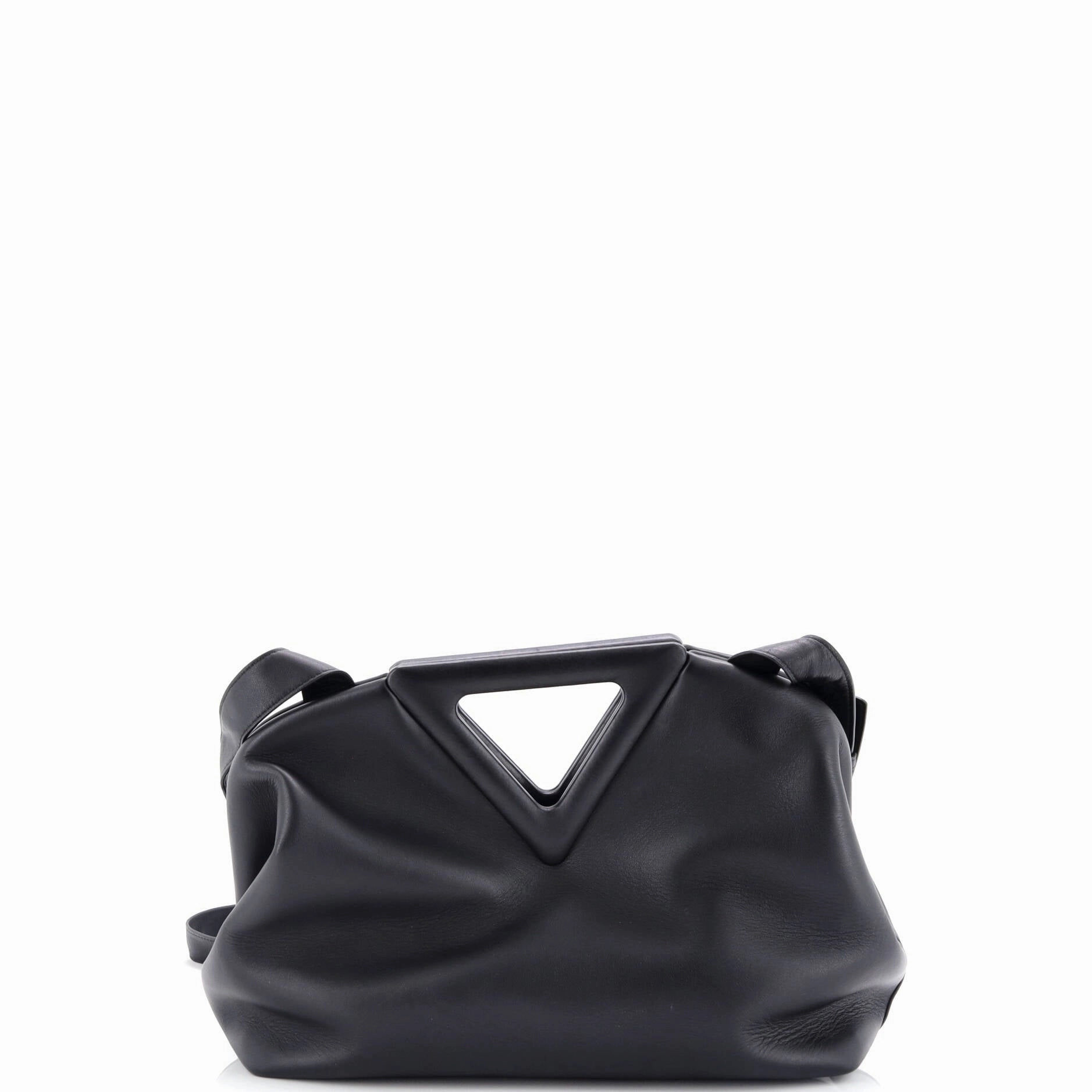 Point Shoulder Bag Leather Medium