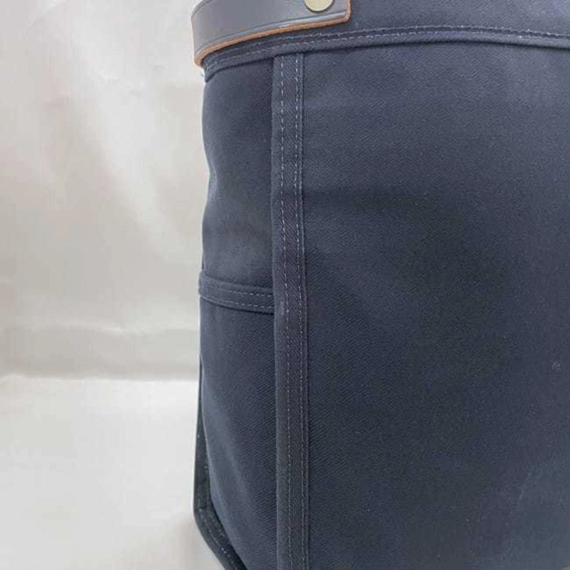 Porter Cotton Canvas Leather Tote Bag (Pre-Owned)
