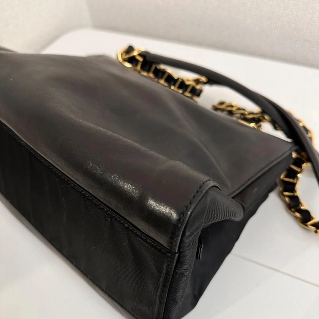 Prada | Bags | Prada Black Red Wine Vitello Drive Perforated Shoulder Bag Leather MR2104202567222