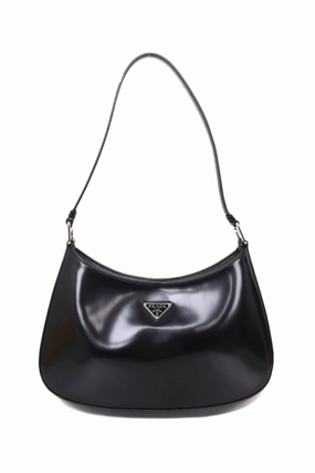 Prada Black Patent Cleo Shoulder Bag