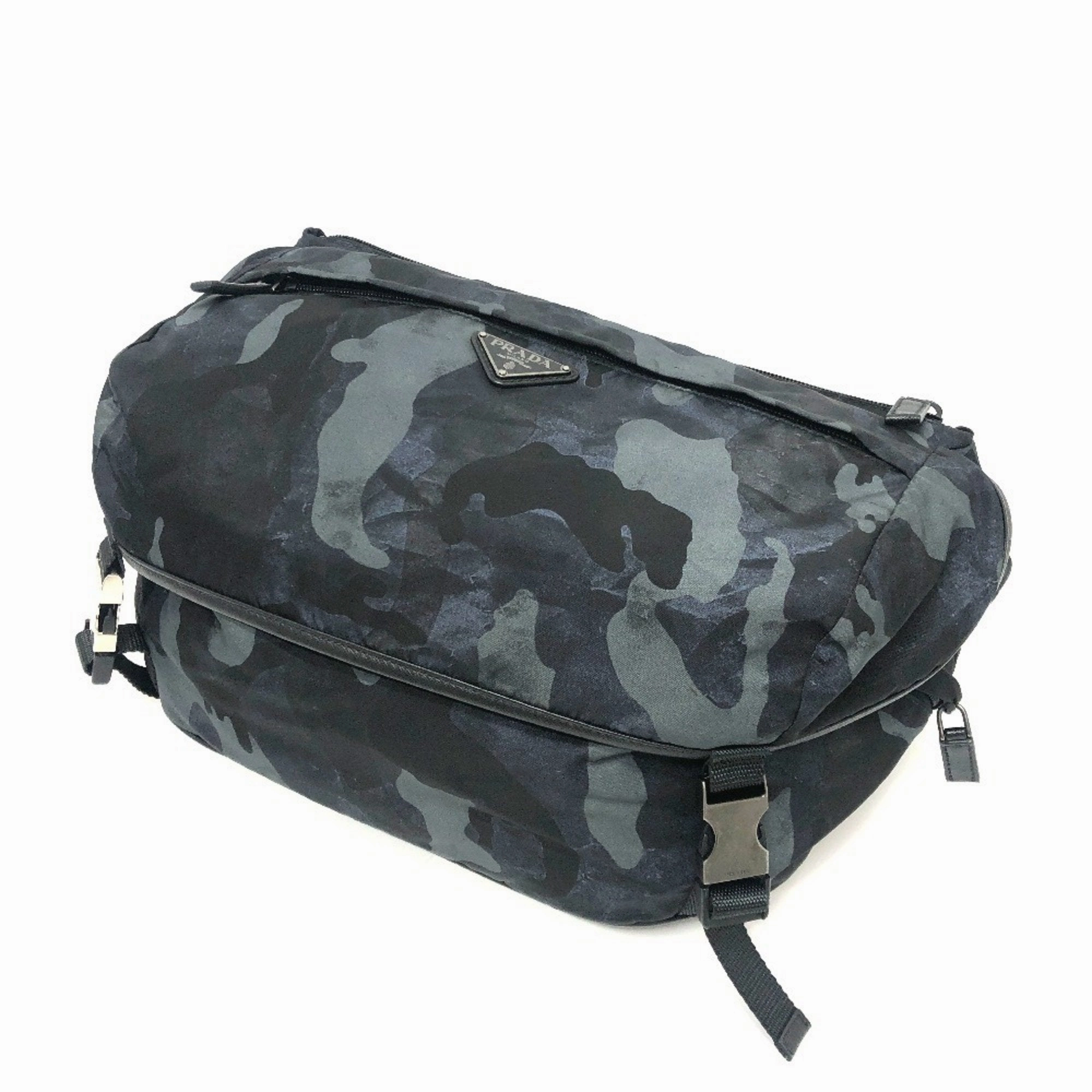 Prada blue Nylon Messenger Bag Sling Bag (Pre-Owned)