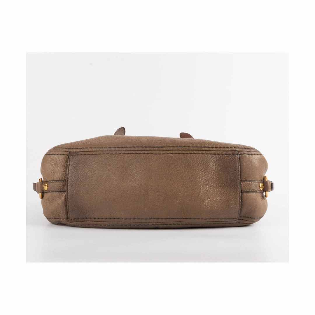 Prada Brown Leather Cervo Satchel
