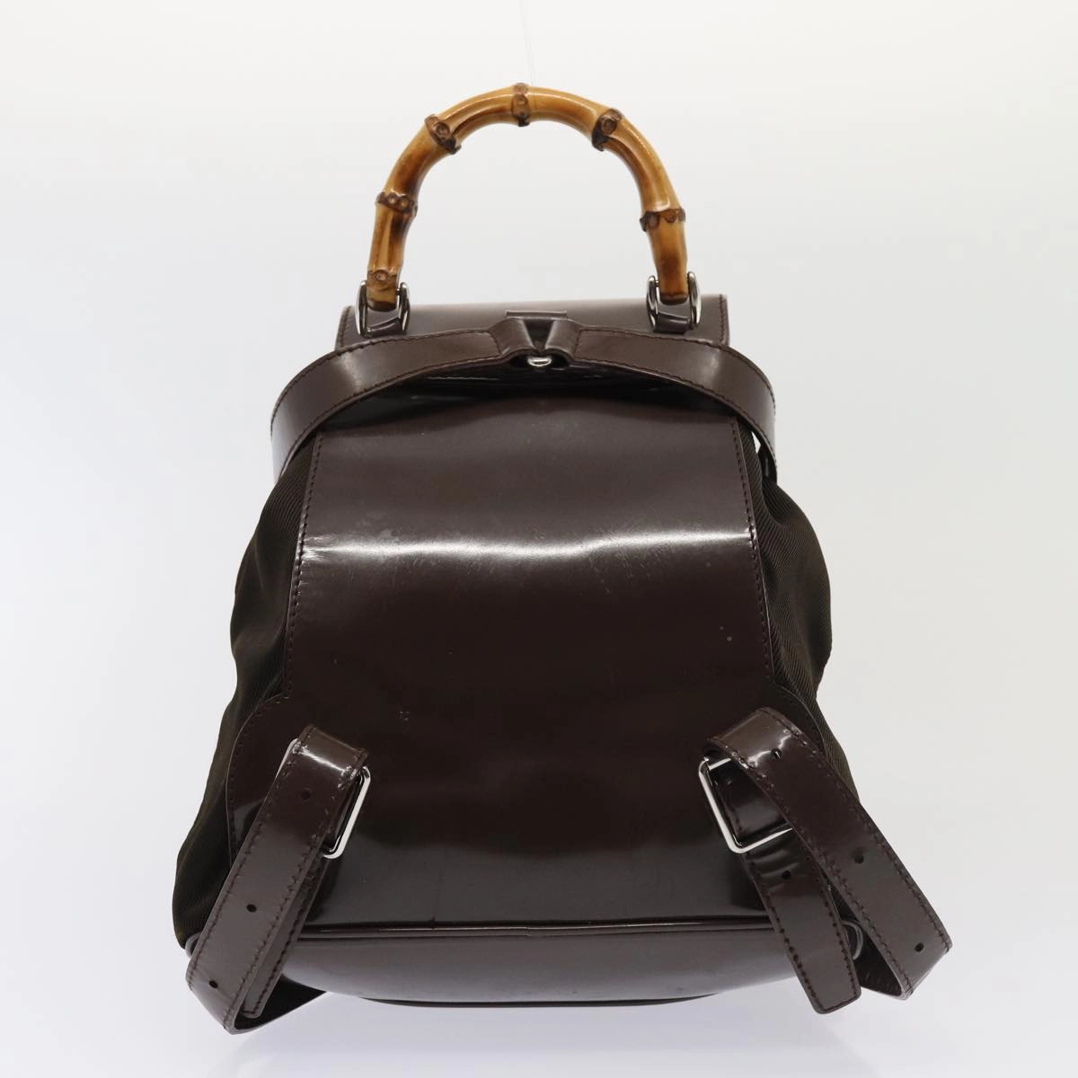 PRADA Gucci Bamboo Tote Backpack Nylon 2Set Khaki Green  yk12253