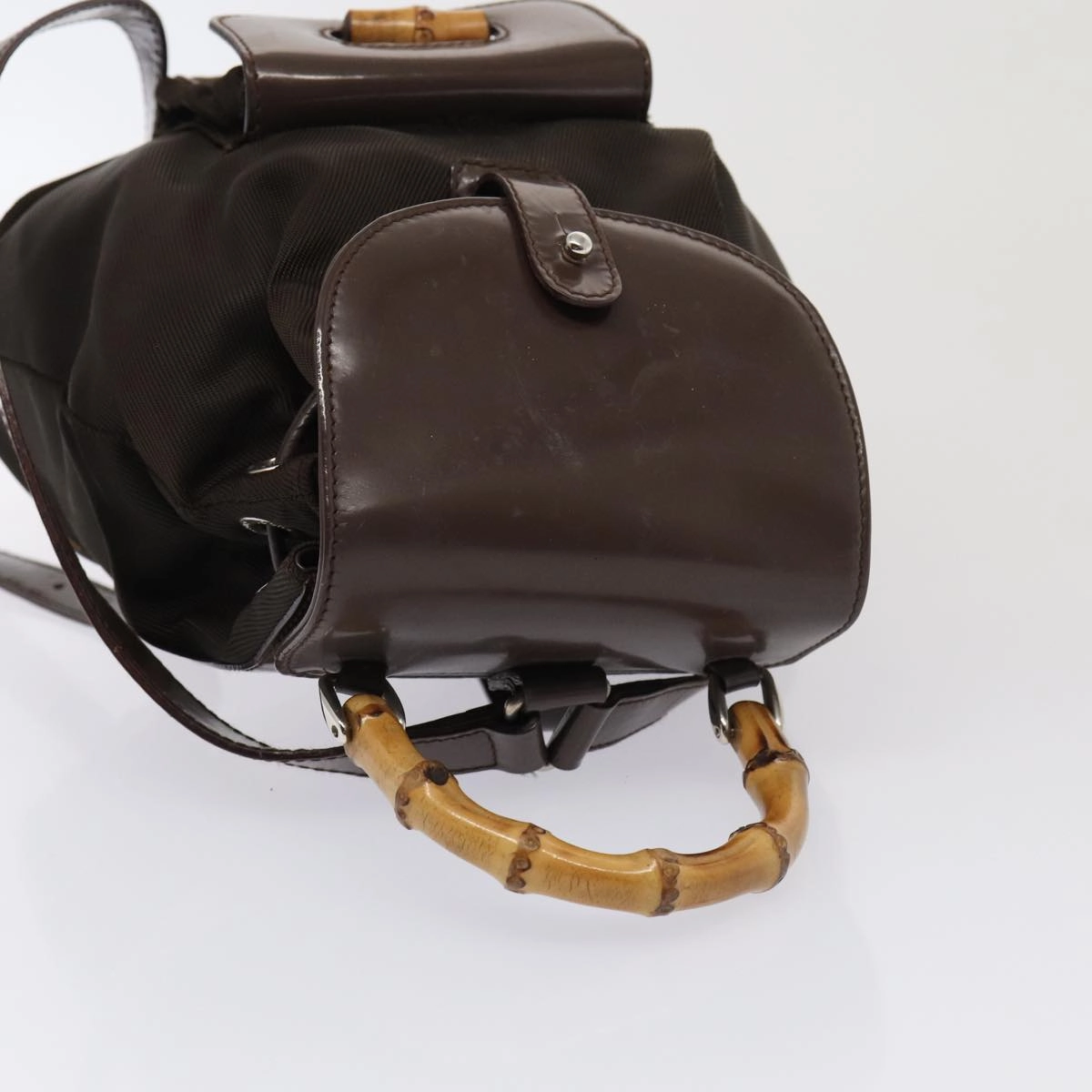 PRADA Gucci Bamboo Tote Backpack Nylon 2Set Khaki Green  yk12253