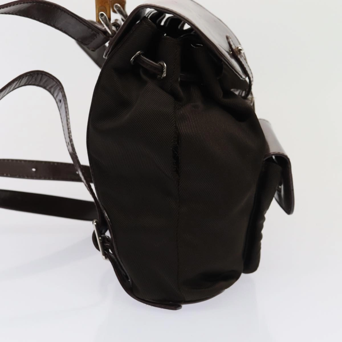 PRADA Gucci Bamboo Tote Backpack Nylon 2Set Khaki Green  yk12253