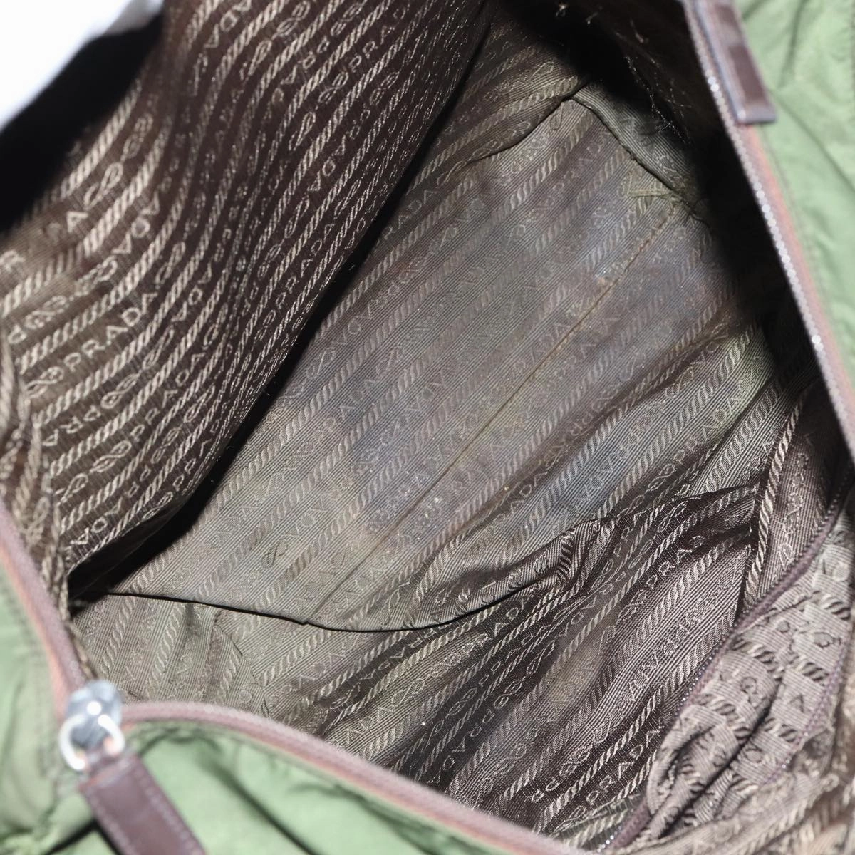PRADA Gucci Bamboo Tote Backpack Nylon 2Set Khaki Green  yk12253