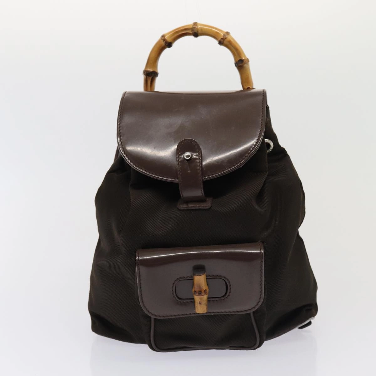 PRADA Gucci Bamboo Tote Backpack Nylon 2Set Khaki Green  yk12253