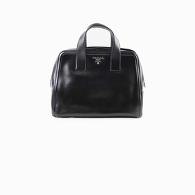 Prada Large Leather Tote Black