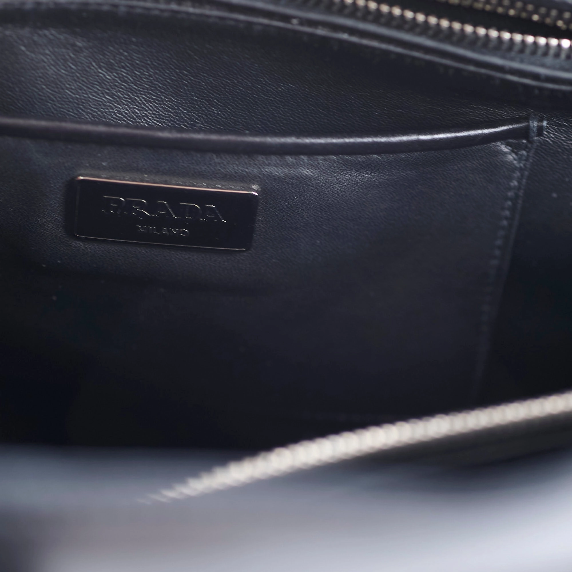 Prada Large Leather Tote Black