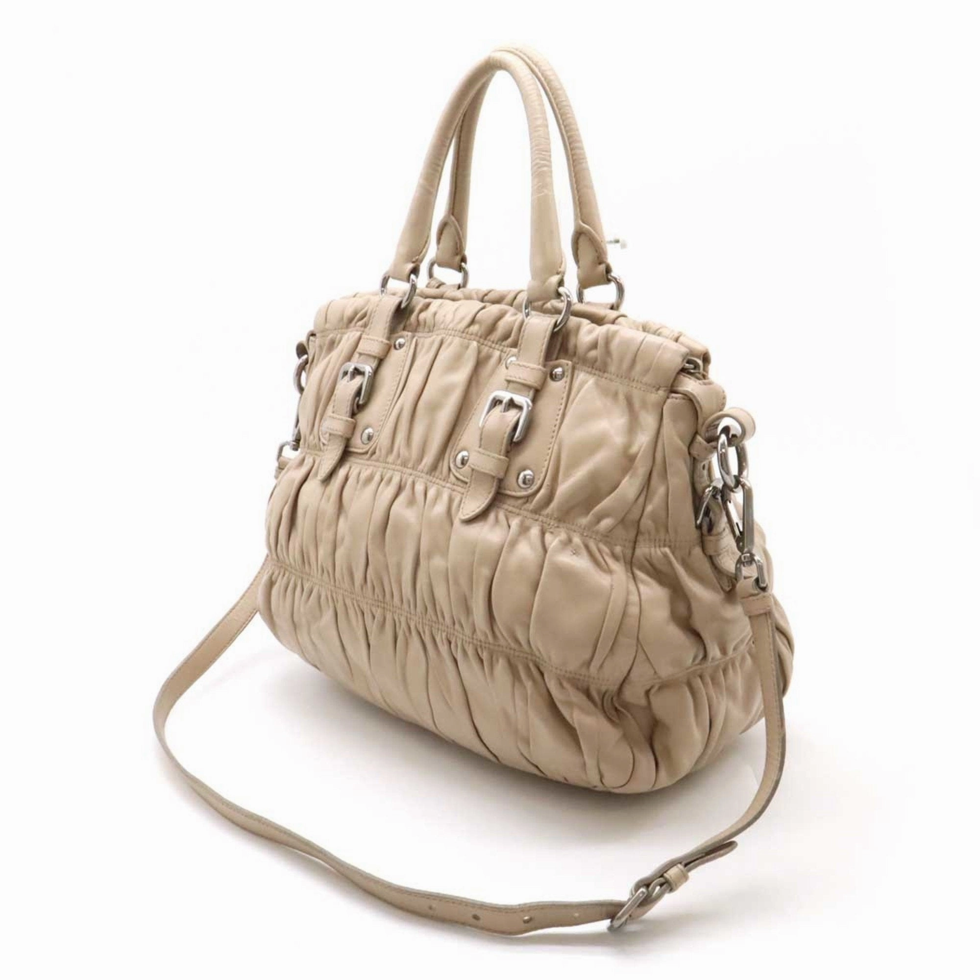 Prada Leather Handbag Shoulder Bag Tote Bag (Pre-Owned)